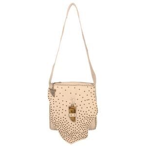 House of‎ Harlow 1960 Cream Leather Devon Studded Bag Boho Crossbody Festival